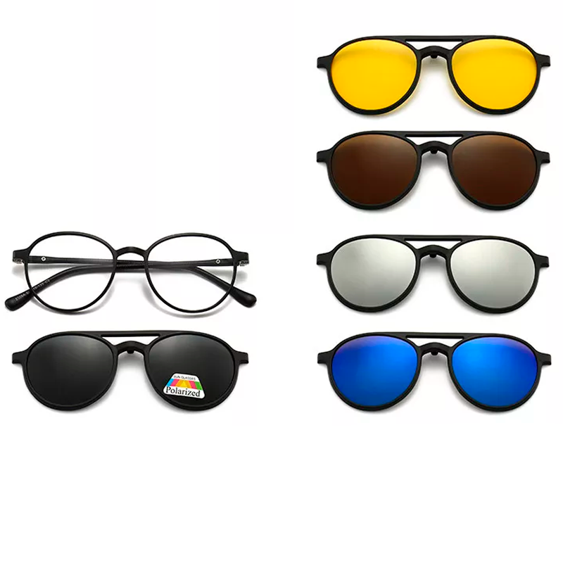 Óculos de Sol Multicolor 6 Lentes Polarizadas + Estojo de BRINDE
