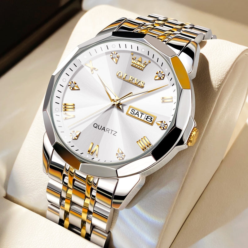 Relógio Diamond Luxury Resistente à Água e Arranhões