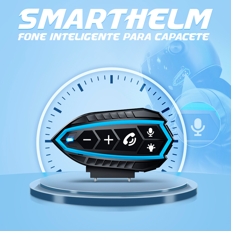 Fone de Ouvido para Motociclistas com Bluetooth 5.0 - SmartHelm