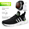 Combo Tênis Sneaker PRO + Relógio IWO Ultra Series 8 + Fone Bluetooth 5.0 Airdots