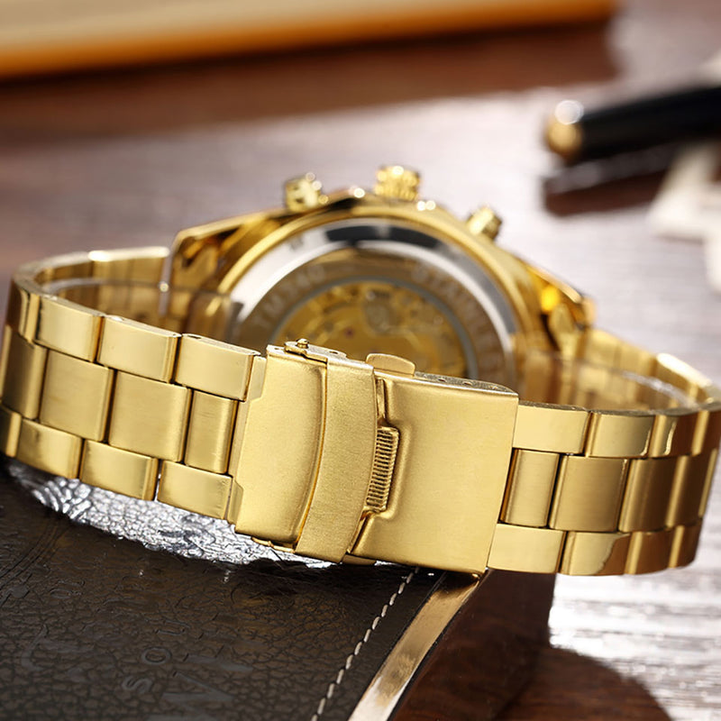 Relógio Masculino Golden Banhado a Ouro 24K