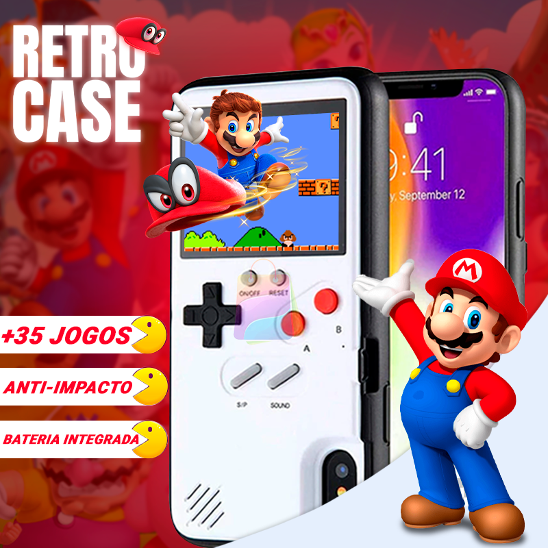 Capa de Iphone RetroCase™ | Mais de 30 Jogos Nostálgicos + Brinde
